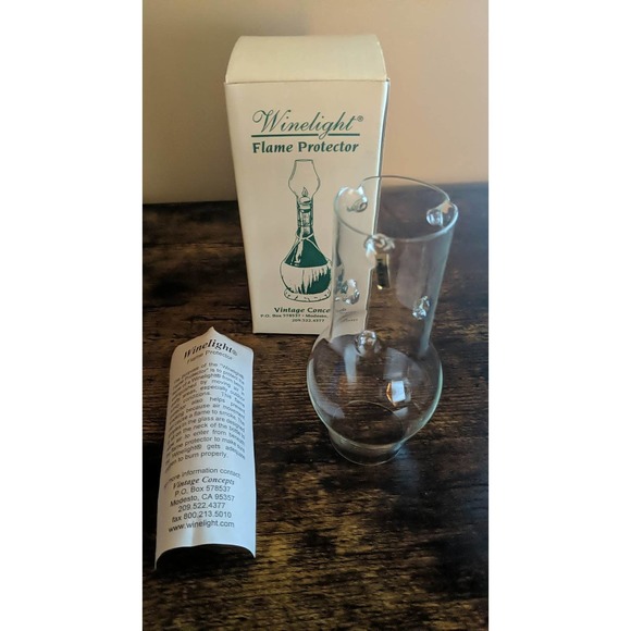 Winelight Flame Protector Vintage Concepts, Fits Most Wine Bottles NEW!! - Picture 1 of 4